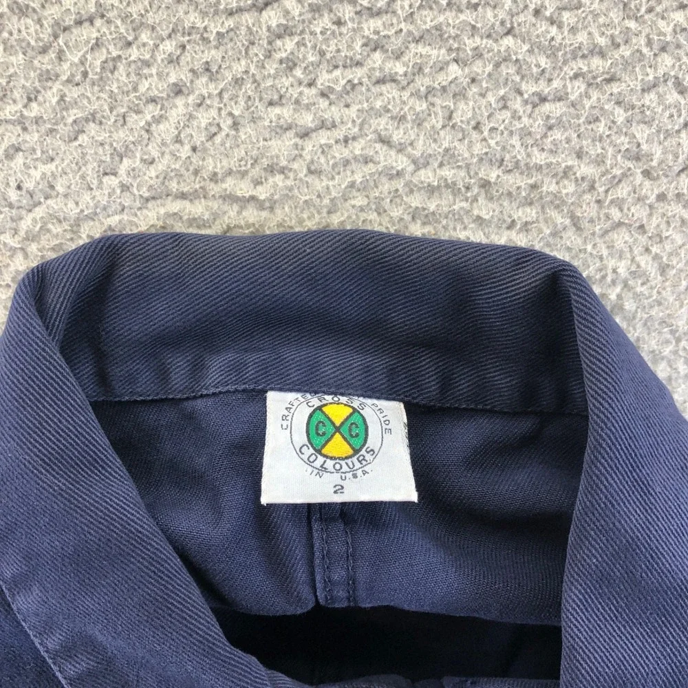 Vtg Cross Colours Jacket Men 2 (31x36) Purple Baggy Oversized Chore 90s Rap Logo